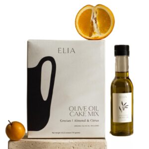 elia olive oil cake mix, almond & orange organic cake mix, hostess gift, organic and non-gmo baking mix, greek extra virgin olive oil included, natural mediterranean dessert, foodie gift, almond citrus, pack of 1