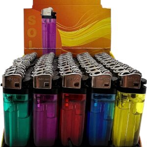 Disposable Lighters (Pack of 50) | Solar Lite® | Get 2 Free Wine Corkscrew Openers