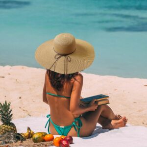 Floppy Big Beach Straw Hats for Women Foldable Summer Wide Brim Packable Oversized Sun Hat Womens Travel Straw Fedora Hat, Khaki-1