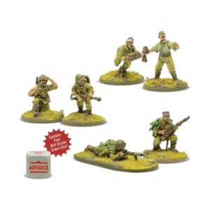 Bolt Action Japanese Army Weapons Team 1:56 WWII Table Top Wargaming Plastic Model Kit 402216005