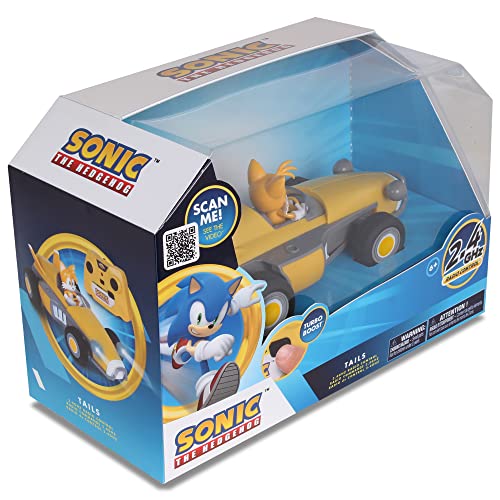 Sonic Racing RC: Tails The Fox - NKOK (603), 2.4GHz Remote Controlled Car with Turbo Boost, Officially Licensed Sega Sonic The Hedgehog, Battery Powered, Ages 6+