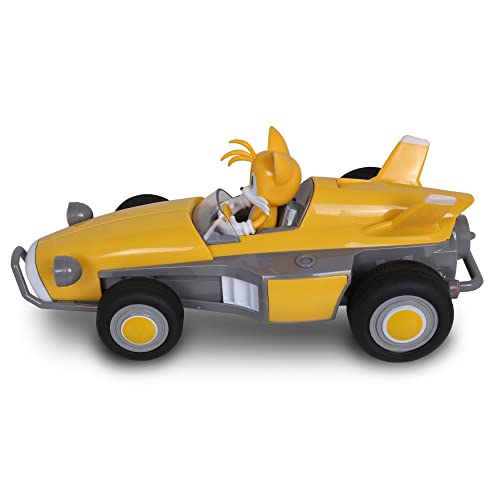 Sonic Racing RC: Tails The Fox - NKOK (603), 2.4GHz Remote Controlled Car with Turbo Boost, Officially Licensed Sega Sonic The Hedgehog, Battery Powered, Ages 6+