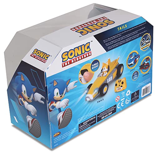 Sonic Racing RC: Tails The Fox - NKOK (603), 2.4GHz Remote Controlled Car with Turbo Boost, Officially Licensed Sega Sonic The Hedgehog, Battery Powered, Ages 6+