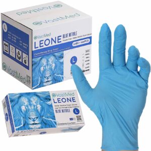 vastmed 1000pcs dental grade examination leone nitrile gloves 4.0g finger tips texture latex-free professional grade gloves