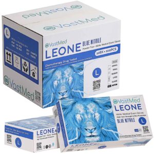 VASTMED 1000PCs Dental Grade Examination Leone Nitrile Gloves 4.0G Finger Tips Texture Latex-Free Professional Grade Gloves