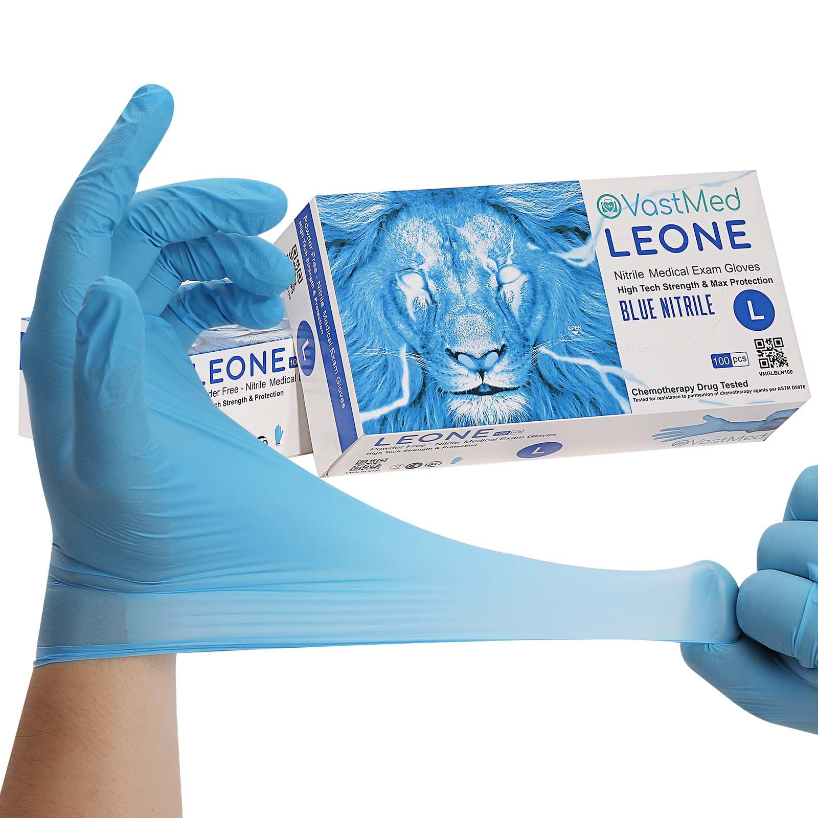 VASTMED 1000PCs Dental Grade Examination Leone Nitrile Gloves 4.0G Finger Tips Texture Latex-Free Professional Grade Gloves