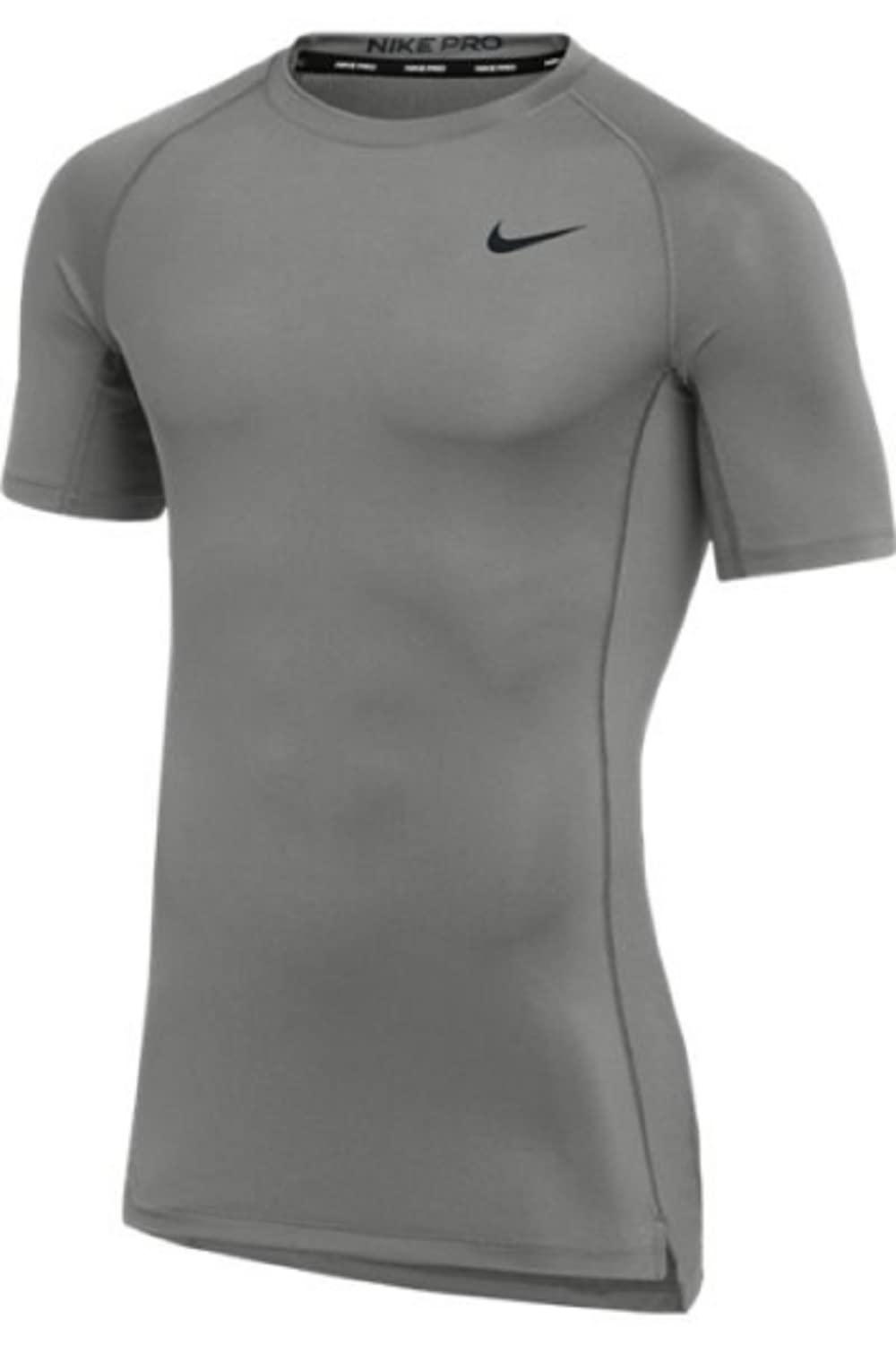 Nike Mens Pro Fitted Short Sleeve Training Tee (Large, Grey)