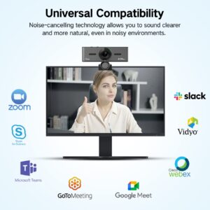 Gsou 4K Webcam with Noise Canceling Mic, AI Tracking Webcam 4K, 4k web cam wide angle 120°, Sony 4K Sensor, with Privacy Cover, and Dual Mics, 4k Webcam for PC/Streaming/Laptop/Conference/Zoom Meeting