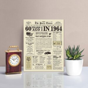 Ogeby Funny 60th Birthday Gifts for Women Men, Jumbo Back in 1964 Birthday Gifts Card, Vintage 60 Year Old Gifts for Dad Mom Grandma, Happy 60th Wedding Anniversary Cards Gifts