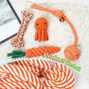 SIT ZIT 6 Pack Ferret Toys Durable Knotted Rope Tug Perfect for Teething Mammals Cotton Rope Chew Toys Interactive Dog Rope Toy Set Machine-Washable