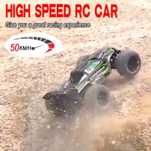 Yidedraw 1:16 Scale RC Cars 50KMH 4WD Remote Control Car High Speed RC Truck for Adults Boys 2.4GHz All Terrains RC Buggy Off-Road Drift RC Monster Trucks with 3 Batteries (Green)