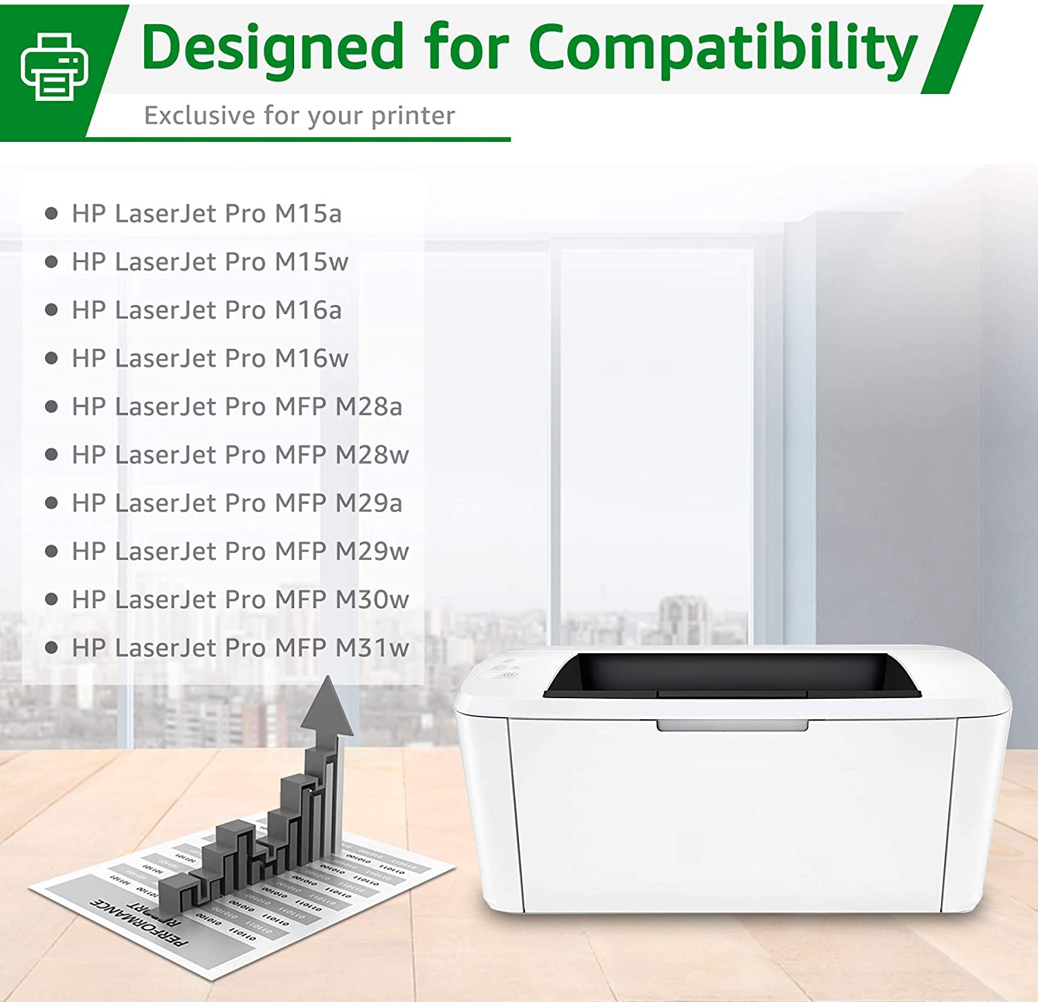 GREENSKY Compatible 48A Toner Cartridge Replacement for HP 48A CF248A for HP Laserjet Pro MFP M15w M29w M28w M15a M15 M14 M17 M28 M31 M31w M28a M29a M30w M16a M16w Printer Black Toner, 1 Pack