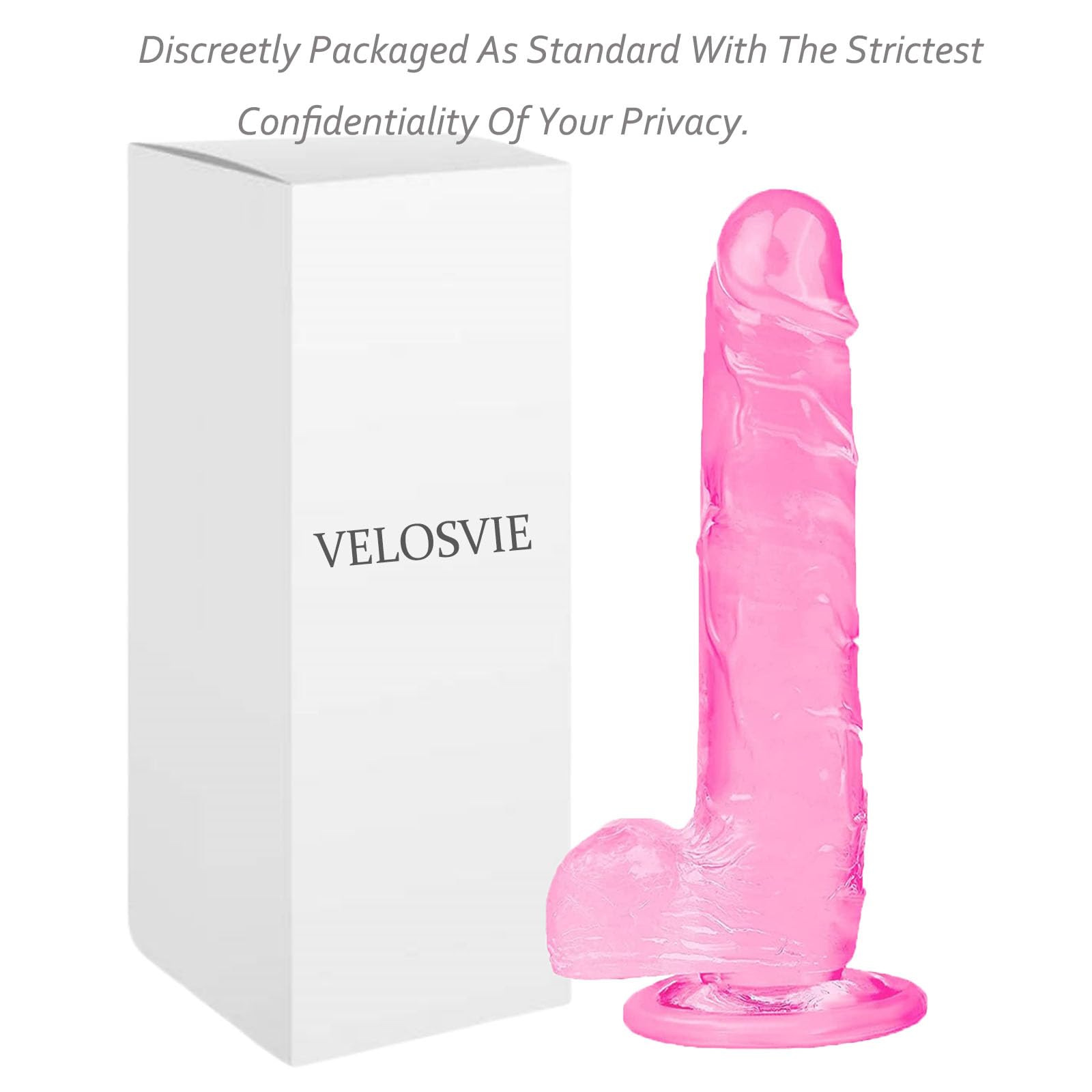 Dildo, Pink Dildo, Sexy Toys, Adult Toys, 8.5" Ultra Soft Lifelike Silicone Big Thick Dildo for Women with Strong Suction Cup G Spot Stimulator Adult Anal Toy Toys for Women or Beginer Sexual,Pink