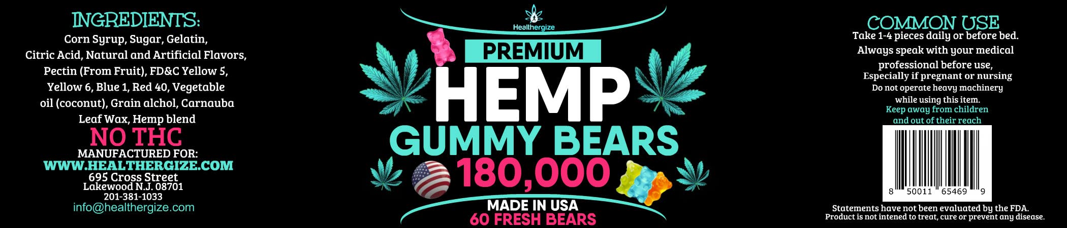 2Pack Hemp Oil and Hemp Gummies Gummy Bears Combo Set-Peace and Relaxation, Relief, Soothing, Discomfort, Sleep-Full Body High Care-Made in USA