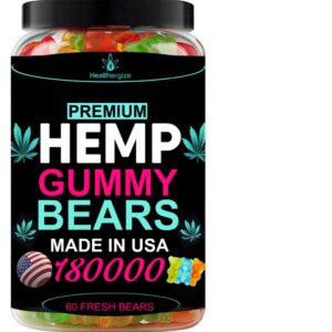 2Pack Hemp Oil and Hemp Gummies Gummy Bears Combo Set-Peace and Relaxation, Relief, Soothing, Discomfort, Sleep-Full Body High Care-Made in USA