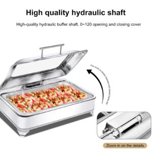 9l Food Warmer for Party Buffet, Electric Chafing Dish with Temperature Control, Stainless Steel Dish for Parties, Buffet Equipment for Restaurant(Size:1/2)