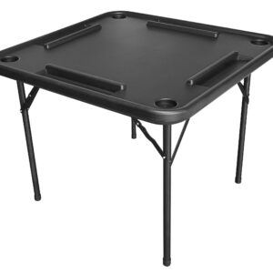 Bene Casa Black Domino Table, Premium Domino and Game Table/Professional-Grade Gaming Table, 38”x38” Table. Mesa de Domino Professional, Color Negro.