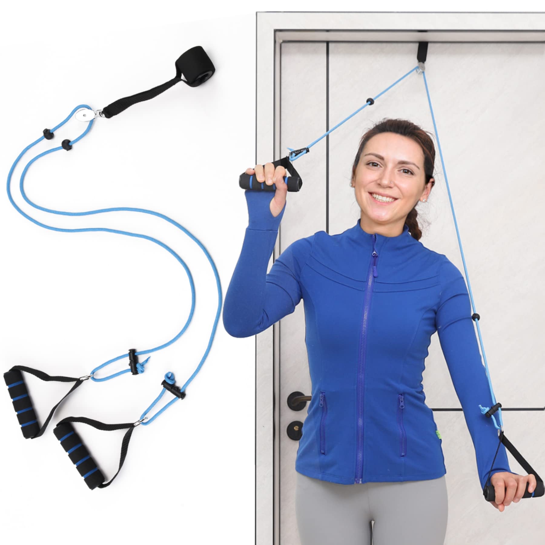 Shoulder Pulley, Pulleys for Shoulder Rehab Over Door, Exercise Pulley for Physical Therapy, Over The Door Physical Therapy System