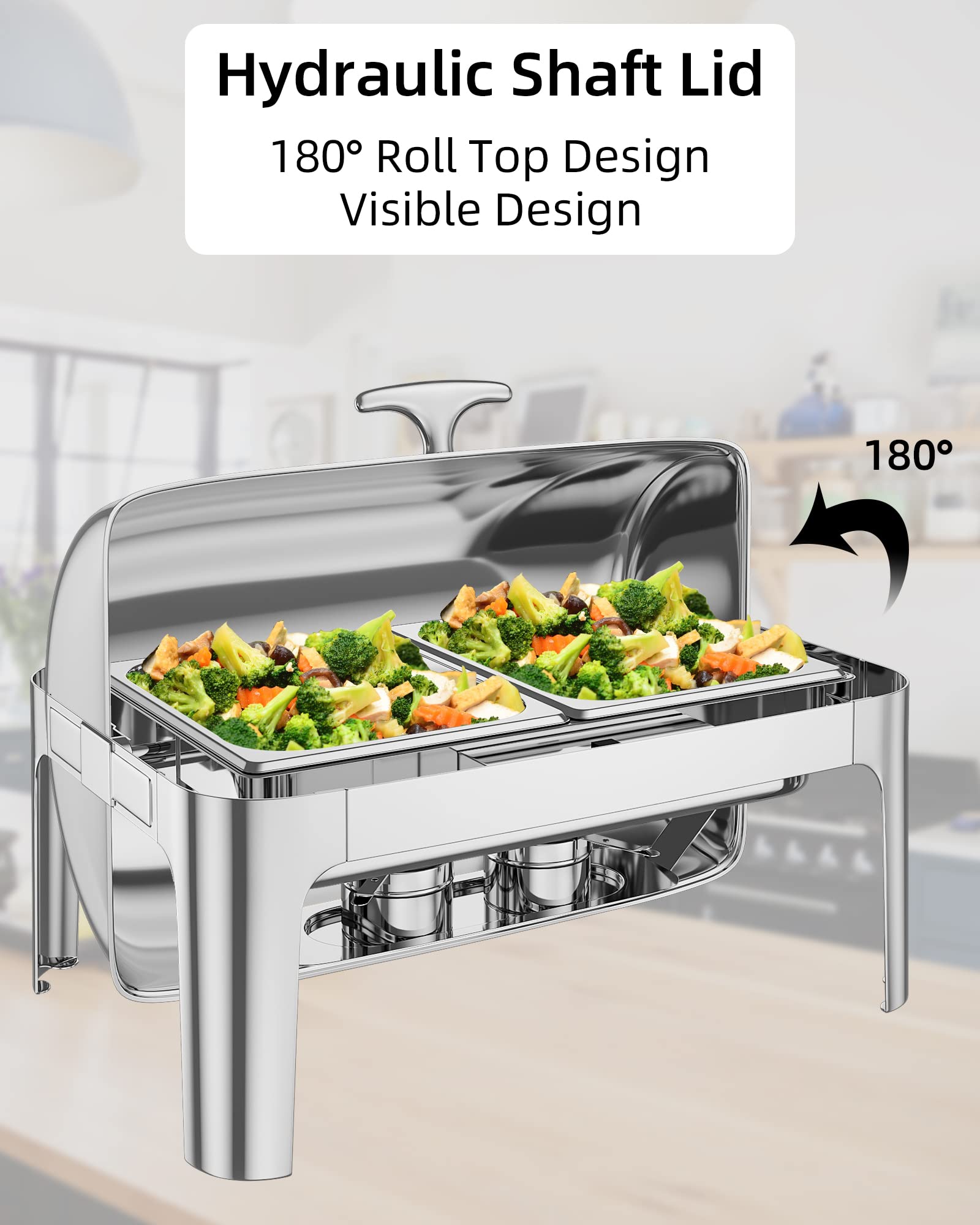 RIEDHOFF RE-TR-1/1 chafing dish, Full size pan, Rectangular with visible lid