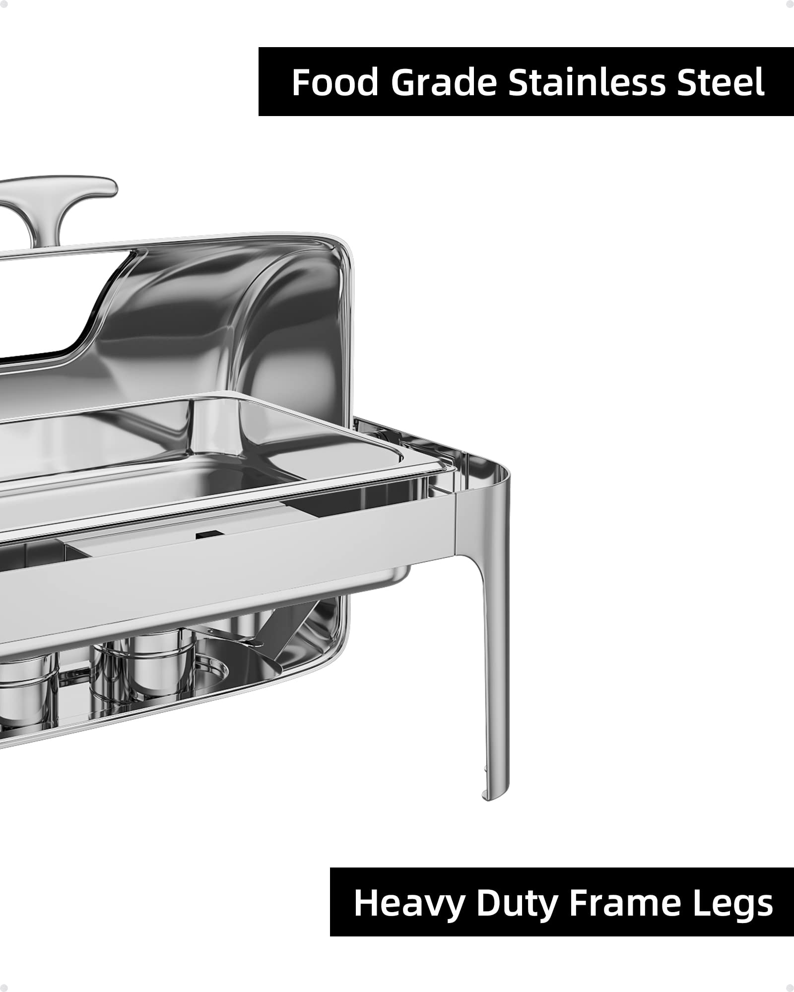 RIEDHOFF RE-TR-1/1 chafing dish, Full size pan, Rectangular with visible lid