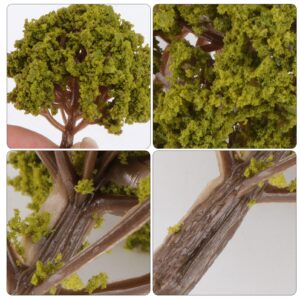 Angoily 20pcs Model Scenery Landscape Trees Model Trees Yellow Scenery Layout Landscape Trees Model Scenery Tree