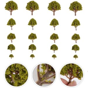 Angoily 20pcs Model Scenery Landscape Trees Model Trees Yellow Scenery Layout Landscape Trees Model Scenery Tree