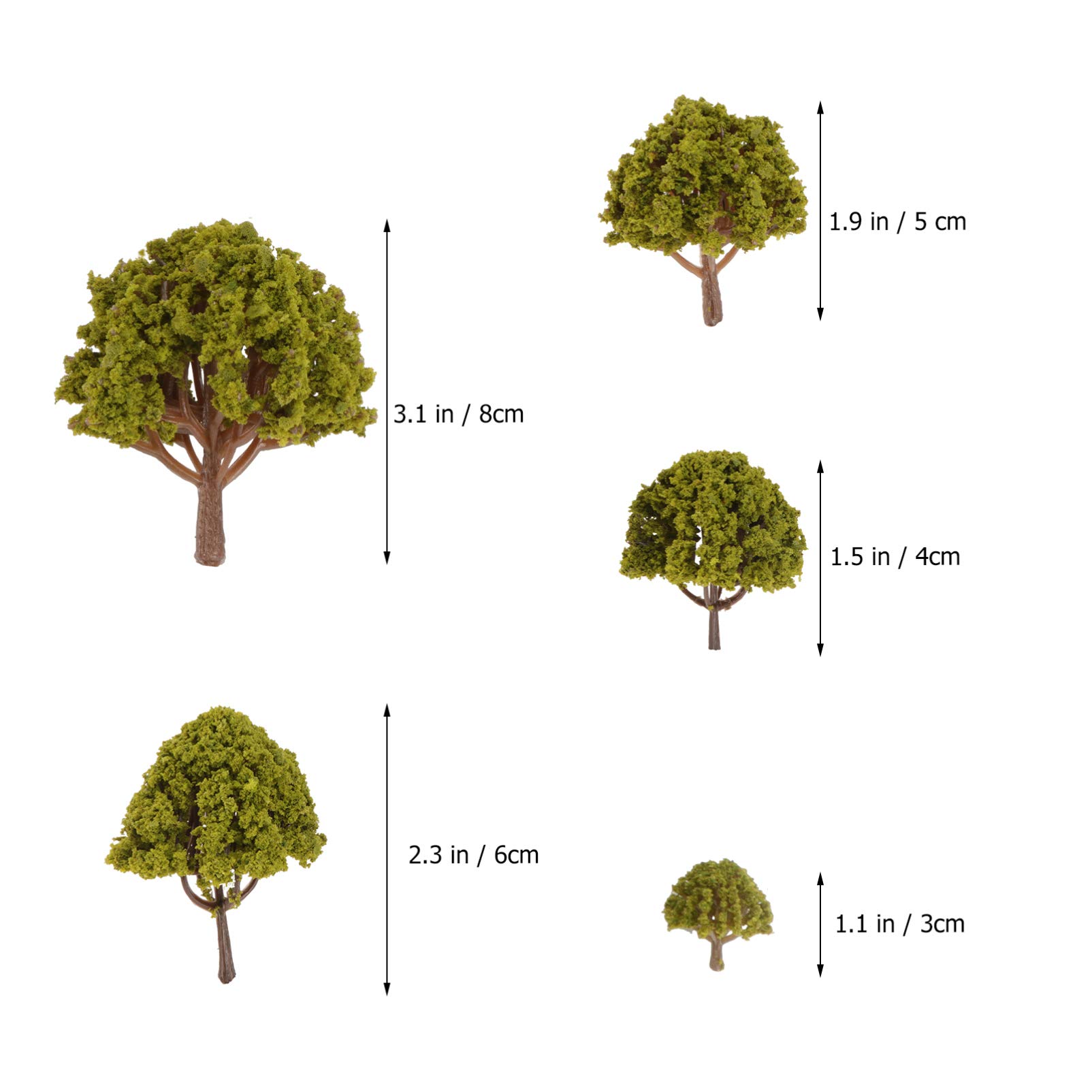 Angoily 20pcs Model Scenery Landscape Trees Model Trees Yellow Scenery Layout Landscape Trees Model Scenery Tree