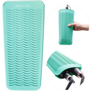 ANGENIL Curling Iron Silicone Mat Heat Resistant for Travel Dual Voltage Flat Iron, Hair Straightener, Rotating Cordless Curling Iron Wand, Wireless Curlers, Crimper Hair Iron, Straightening Iron