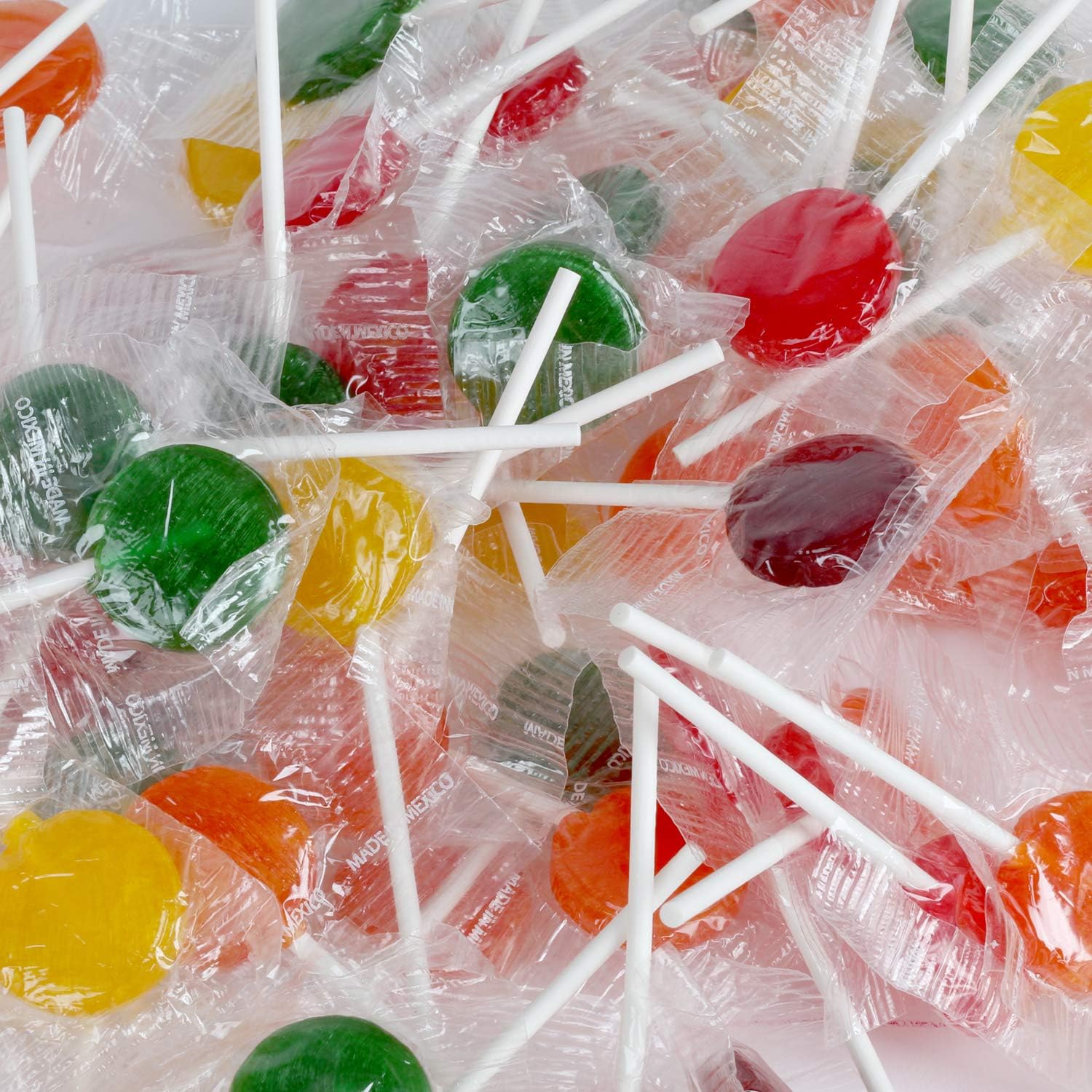 Lollipops Individually Wrapped - 5 Pounds - Classic Flat Lollipops for Kids - Round Lolly Pops - Assorted Fruit Flavors Lolipops - Lollipop Candy Suckers - Bulk Summer Camp Lollipops - Church Candies