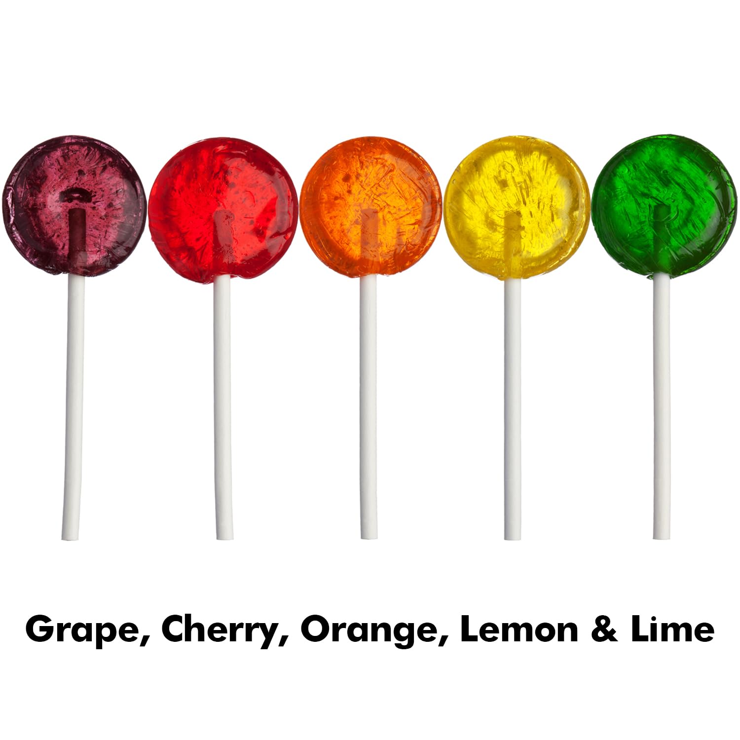 Lollipops Individually Wrapped - 5 Pounds - Classic Flat Lollipops for Kids - Round Lolly Pops - Assorted Fruit Flavors Lolipops - Lollipop Candy Suckers - Bulk Summer Camp Lollipops - Church Candies