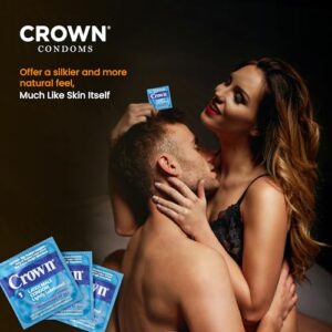 Crown Condoms — 1008 Count — Lubricated Latex Condoms — Bulk 1008 Per Pack