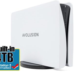 Avolusion PRO-5Y (White) 4TB USB 3.0 External Gaming Hard Drive for PS5 / PS4 Game Console - 2 Year Warranty