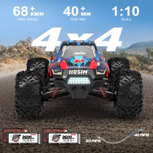 Hosim 1:10 68+ KMH Brushless RC Cars for Adults, High Speed Remote Control Car Boys, 4X4 All Terrains Waterproof Off Road Hobby Grade Large Fast Racing Buggy Toy Gift Monster Trucks