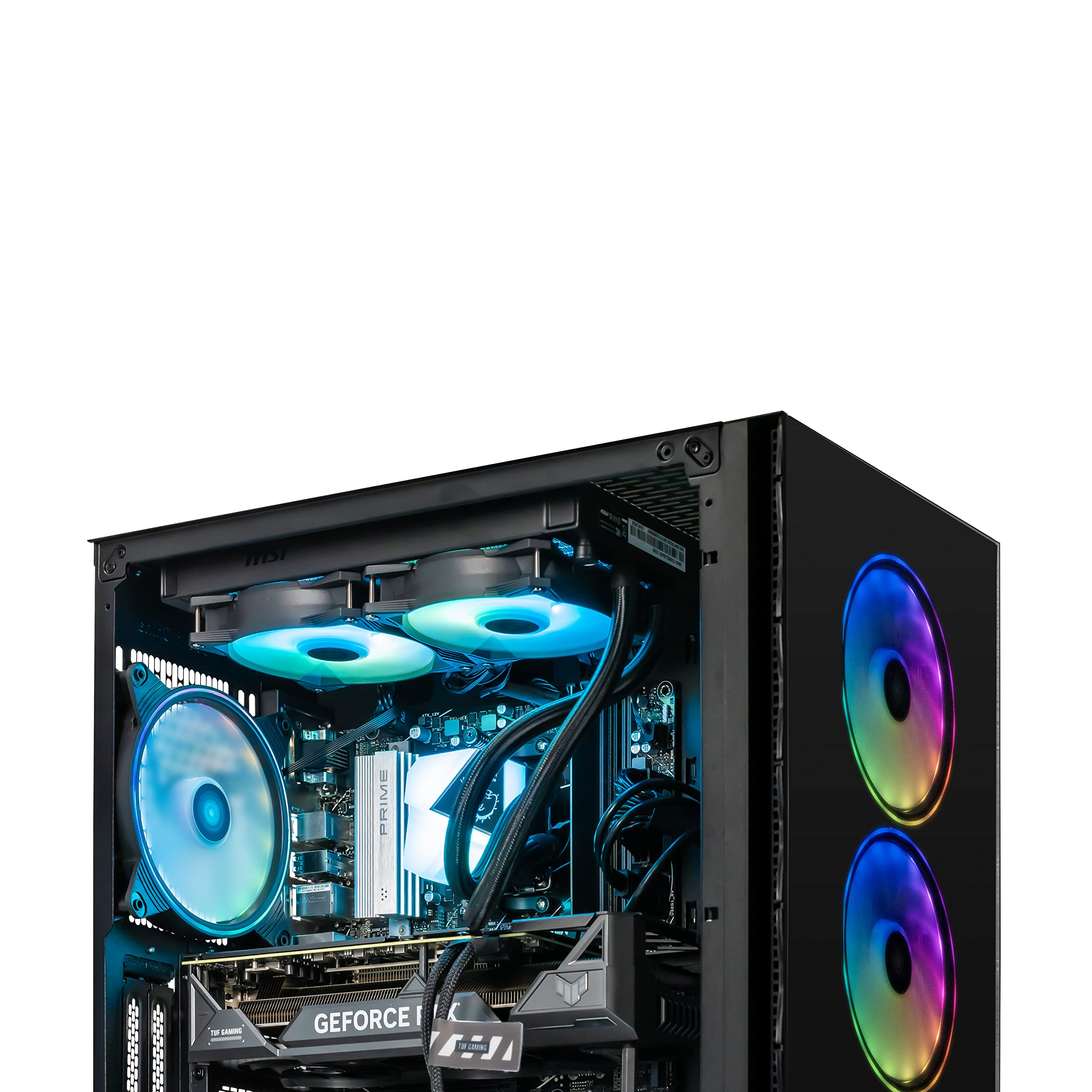 YEYIAN Gaming PC Yari II - AMD Ryzen 7 7700X 4.5GHz, GeForce RTX 4070 Ti 12GB (> 3090) Desktop Computer, 16GB DDR5 4800MHz RAM, 1TB NVMe SSD, Win 11 Home, Liquid Cooled, 850W PSU, VR Ready, WiFi