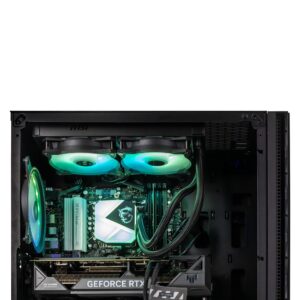 YEYIAN Gaming PC Yari II - AMD Ryzen 7 7700X 4.5GHz, GeForce RTX 4070 Ti 12GB (> 3090) Desktop Computer, 16GB DDR5 4800MHz RAM, 1TB NVMe SSD, Win 11 Home, Liquid Cooled, 850W PSU, VR Ready, WiFi