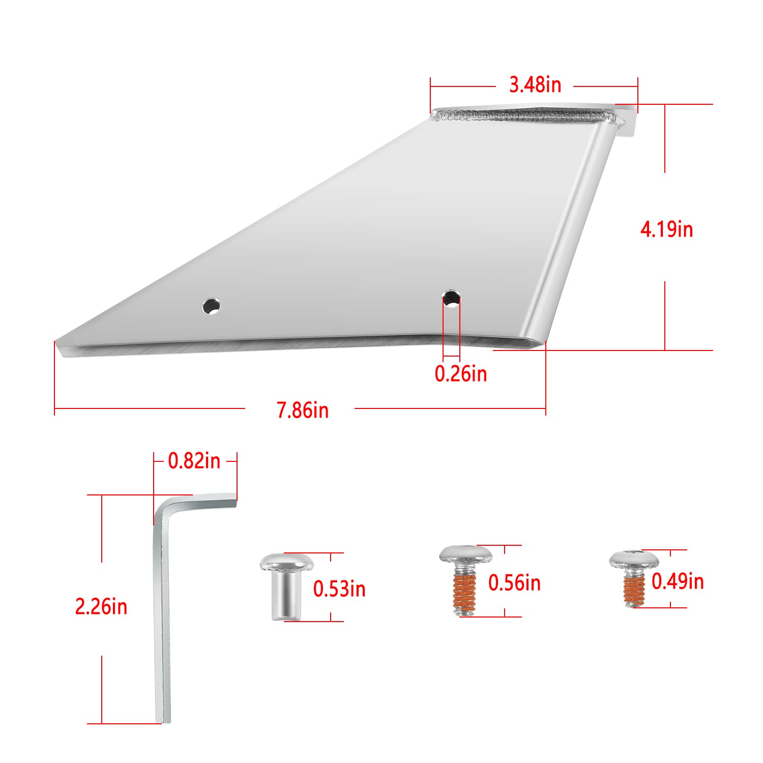 sevencow 27341 Skeg Guard for Mercury Mariner 40HP-50HP-60HP 2 & 4 Stroke 2003-Present & Evinrude Johnson 40HP 50HP 4 Stroke 1999-2003 Marine-Grade Stainless Steel Safe-Skeg