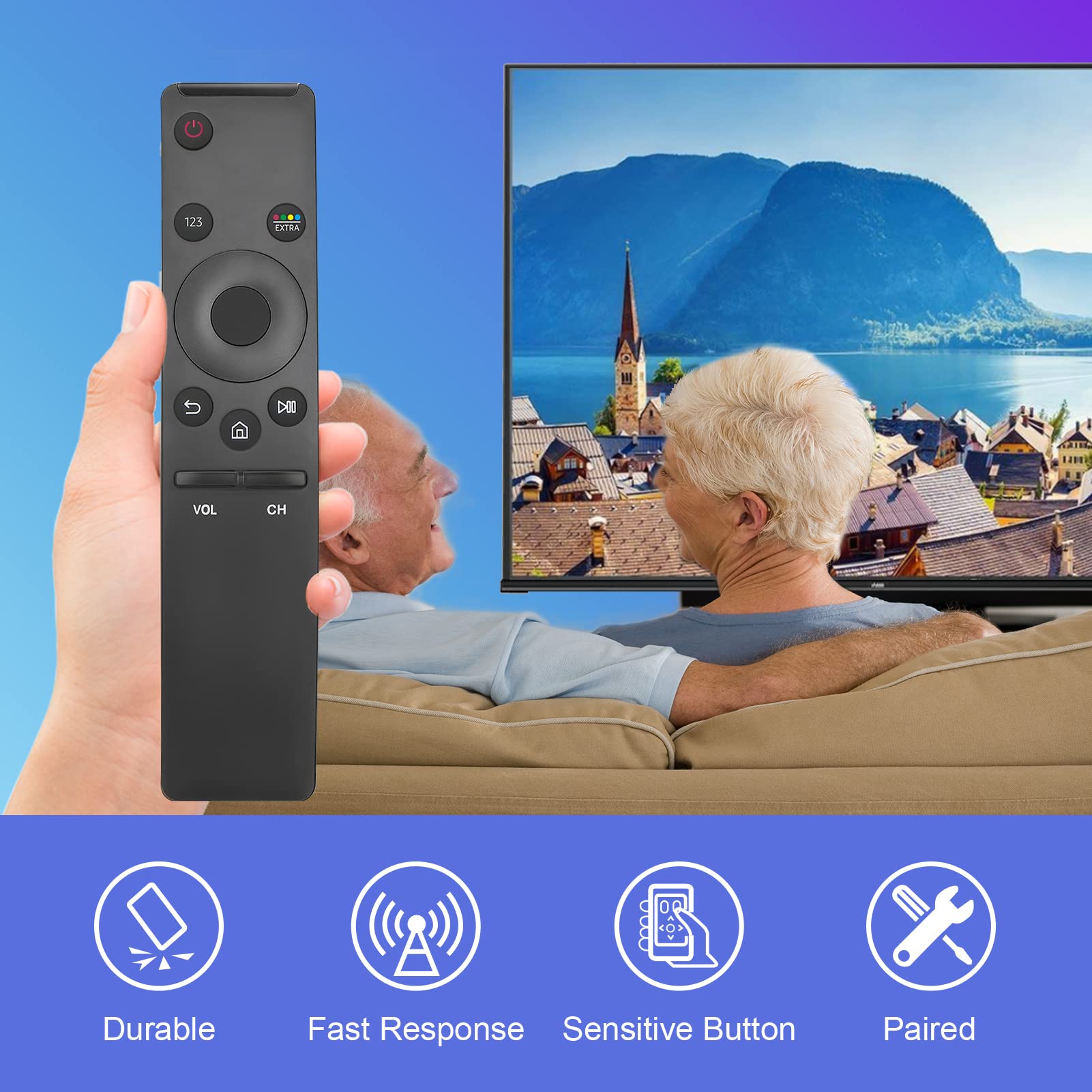 【Pack of 2】 New Universal Remote Control for All Samsung TVs, Compatible with Samsung Frame Crystal UHD Neo QLED OLED 4K 8K Smart TVs,One for All Samsung TV