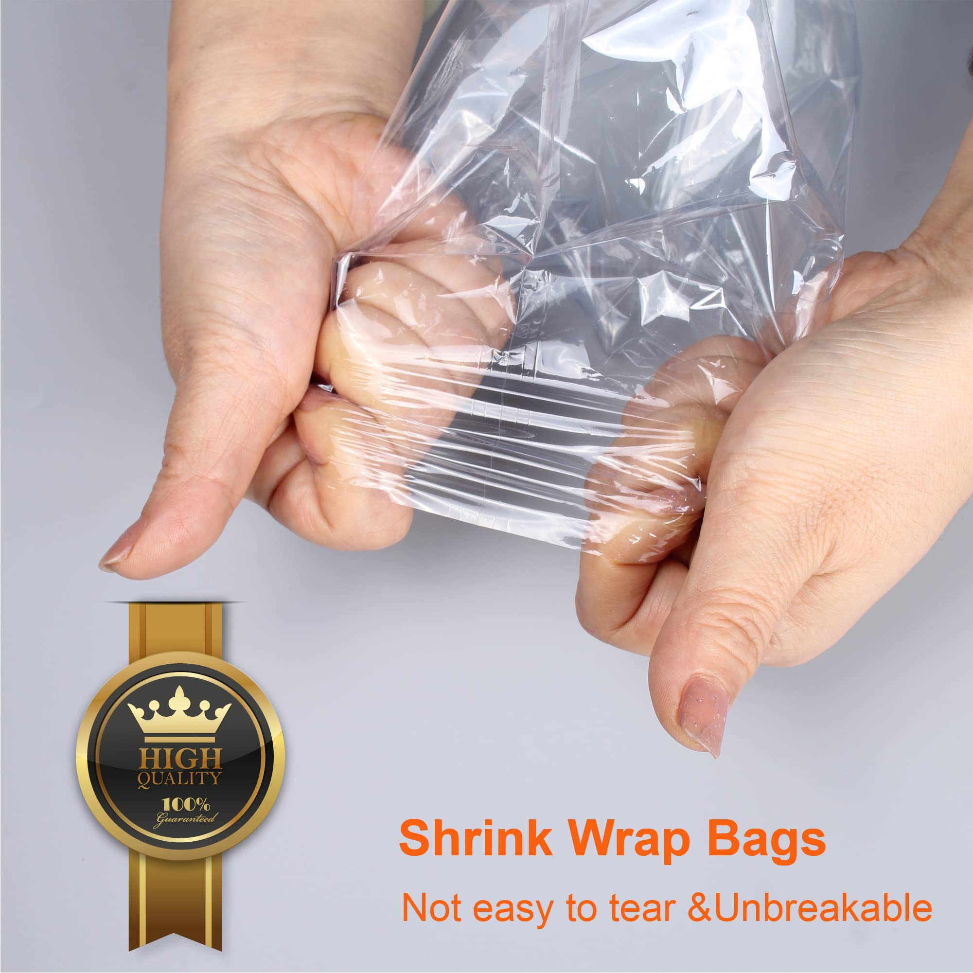 CANWUPON Shrink Wrap Bags for Gift Baskets, Clear PVC Heat Shrink Bags Cellophane Wrap for Packaging,Gift Wrapping (20 * 24 12pack)