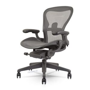 Herman Miller Aeron Chair Remastered -Tension Control/Tilt Limiter/Height Adjustable Arms/Lumbar Support Size B (Medium)-Open Box Repackeged.