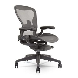 Herman Miller Aeron Chair Remastered -Tension Control/Tilt Limiter/Height Adjustable Arms/Lumbar Support Size B (Medium)-Open Box Repackeged.