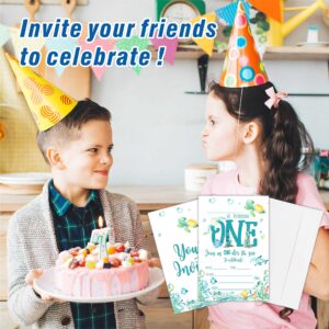 AWSICE Under The Sea Birthday Party Invitations, 20 Double-Sided Fill-In Cards, Boys, Girls, Kids, Teen, With Envelopes, Decorations, Party Favor And Supply