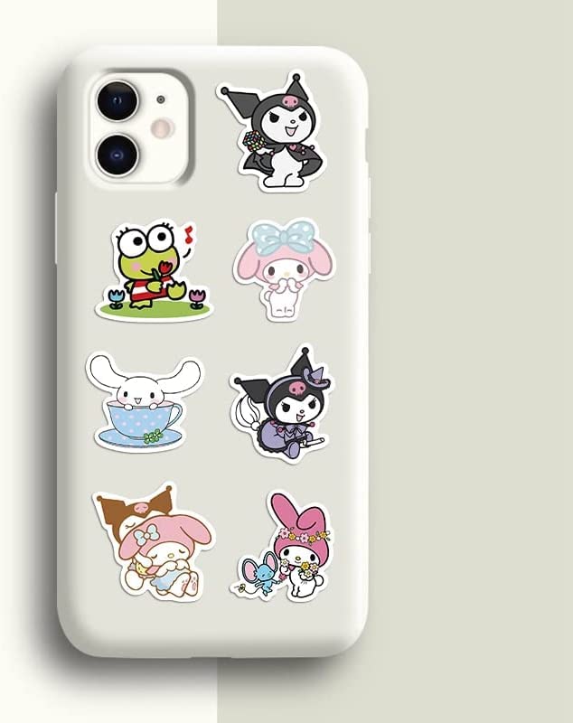 100Pcs Cute Stickers Pack Hello Kitty Stickers MyMelody&Kurom Stickers Cinnamoroll Pompompurin Keroppi Pochaco Stickers Decals Assorteds Kawaii Sticker Gifts for Kids Teens Girls Adults