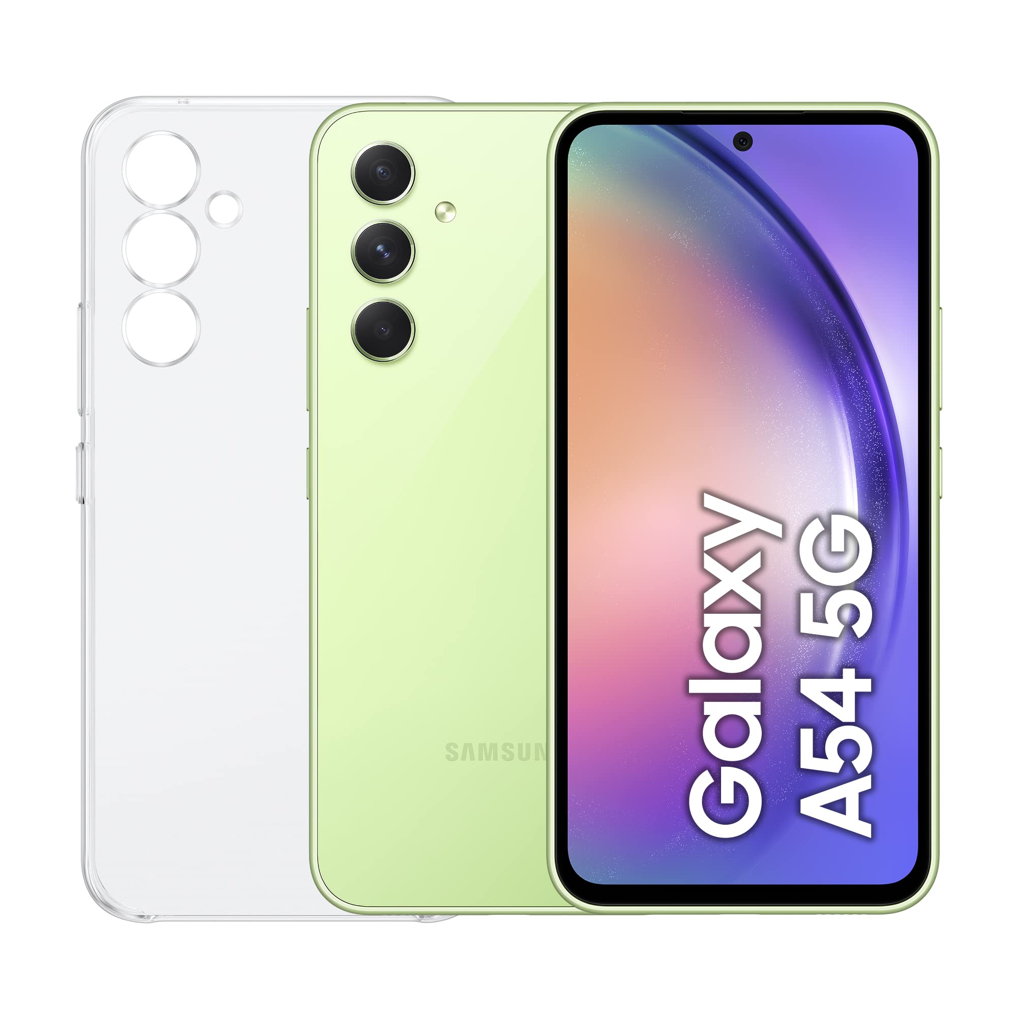 SAMSUNG Galaxy A54 5G SM-A546B/DS Dual Hybrid SIM Exyonos 1380 Android Smartphone, 6.4 Inch Dynamic AMOLED Display, 5000 mAh Battery, 256GB/8 GB EU/UK Model International Version (Lime)