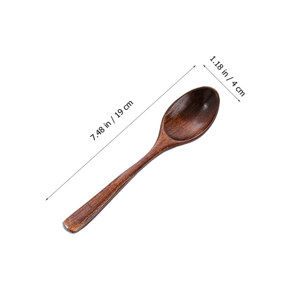 1 Set Wooden Cutlery Set Tasting Spoon Condiments Salt Spoon Travel Spoon Fork Wooden Tableware Spoon Fork Utensil Fork Spoon Tableware Dinnerware