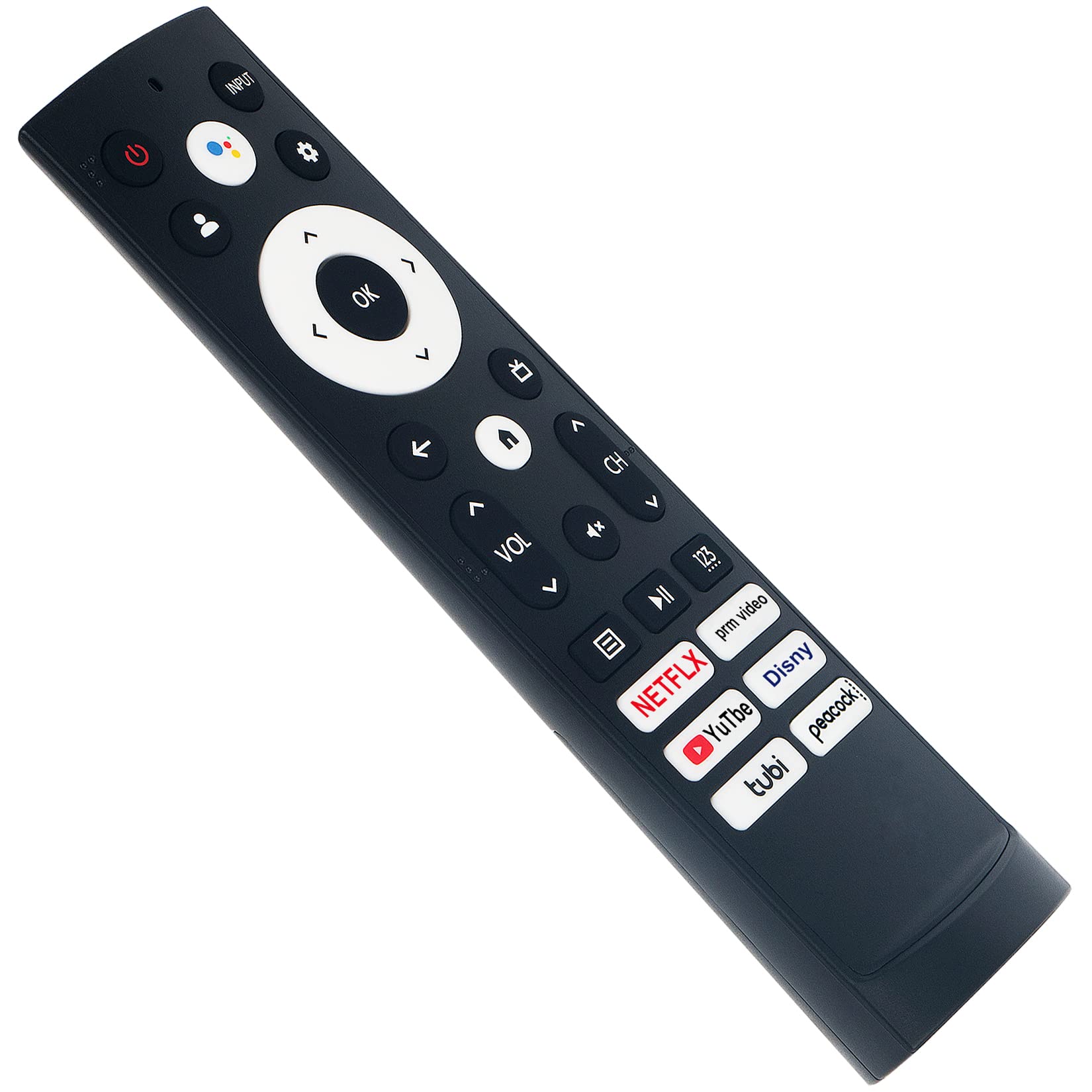 ERF3M90H Replace Voice Remote Applicable for Hisense Android TV 55U75H 75U75H 55U8H 65U7H 65U8H 55U7H 65U75H 75U7H 85U7H 75U8H 43A6H 50A6H 55A6H 65A6H 75A6H 43A68H 43A65K 50A65K 55A65K 65A65K 75A65K