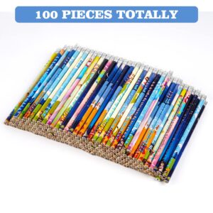 Kolewo4ever 100 Pieces Bible Verses Pencils with Inspirational Scriptures, 8 Styles, Multicolor, Great for Teachers, Students, Church Supplies