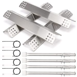 uniflasy grill parts for monument 24367,35633,17842, 24633,41847ng, 77352, 77352mb 4-burner gas grill,stainless steel burner tube, heat plate shield tent, igniter electrode replacement parts