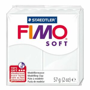 FIMO Soft Polymer Oven Bake Modelling Clay - 57g Blocks - Set of 6 - White