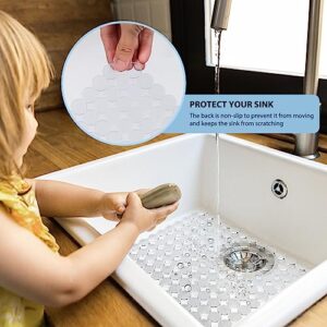 Kitchen Sink Protector Mat - 2Pack Adjustable Sink Protectors for Kitchen Stainless Steel Sink - Fast Draining Sink Mats for Bottom Of Kitchen Sink - Dishes And Glassware - Easy to Clean & Diy Cut