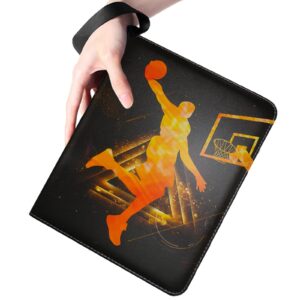 Basketball Cards Binder 900 Pockets, Trading Cards Holder Card Collectors Album,Trading Card Binder 9 Pocket with 50 Removable Sleeves for Basketball Card and Sports Card